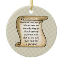 Sister Poem ornament