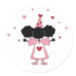 Sister-Sister Pink Party Girl Sticker