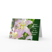 Sister Sisters Happy Valentine's Day Card Pink