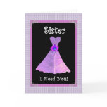 Sister Wedding Invite - Purple Gown