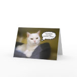 Sister White Cat Birthday Humour Card