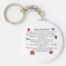 Sisters Are Forever Poem Key Chains