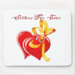 Sisters For Ever Hearts Mousepad