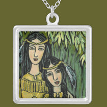 Sisters Willow and Sage necklaces