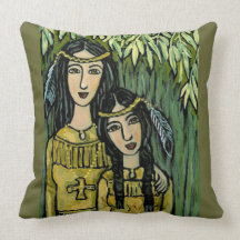Sisters~ Willow and Sage Throw Pillow