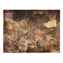 Sistine Chapel -The youth of Moses Post Card