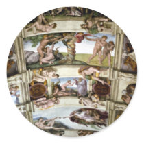 Sistine Chapel, Vatican, Rome, Italy Round Stickers