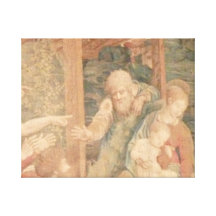Sistine Chapel Wall Fresco, Cowboy in Background Gallery Wrapped Canvas
