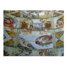 sistine detail hand postcards