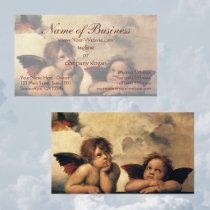 Sistine Madonna Angels by Raphael Raffaello Business Card Template