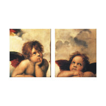 Sistine Madonna Angels by Raphael Raffaello Gallery Wrapped Canvas