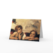 Sistine Madonna Angels by Raphael Sanzio Cards