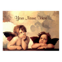 Sistine Madonna Cherubs Raffaelo Sanzio Business Card Templates