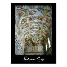 sistine vatican post cards