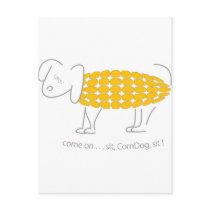 Sit CornDog! come on... Postcard