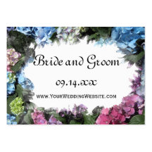 Site Web de mariage de cadre d'hortensia Modèles De Cartes De Visite