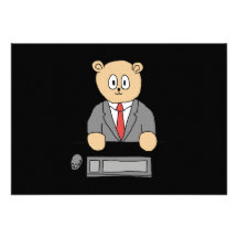 Sitting at a Desk - Red Tie. Invites