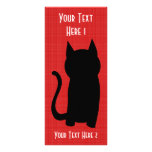 Sitting Black Cat Silhouette. Rack Card