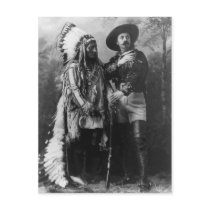 Sitting Bull and Buffalo Bill Portrait from 1885 Post Card