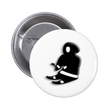Sitting Eskimo Man Button