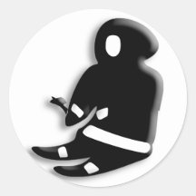 Sitting Eskimo Man Stickers