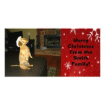 Sitting Pretty Dachshund Christmas Photo Card