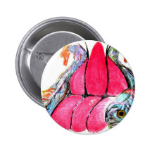 sitting with the fishes pinback button