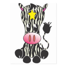 Sitting Zebra Post Card