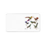 Six Beautiful Hummingbirds by Rene Lesson Personalized Address Labels