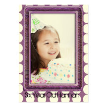 Six cartes photos an d'anniversaire de filles cartes de visite personnelles