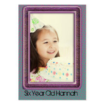 Six cartes photos an d'anniversaire de filles carte de visite