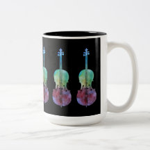 Six Colorwashed Cellos Coffee Mug