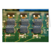 Six Computers Chips Circuits Greeting Card