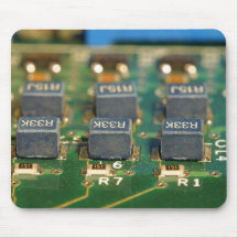 Six Computers Chips Circuits Mouse Pad