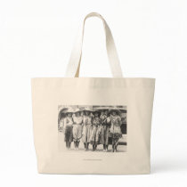 Six cowgirls at Cheyenne Frontier Days. Canvas Bag