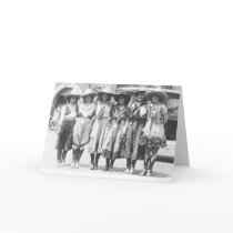 Six cowgirls at Cheyenne Frontier Days. Greeting Card