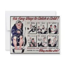 Six Easy Ways To Catch A Cold, Stay On The Job Personalized Invite