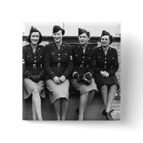 Six Friends on a Fence Buttons