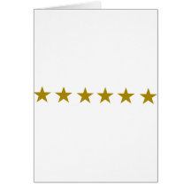 Six Golden Stars Greeting Cards