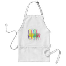 six lamas in six llama colours apron