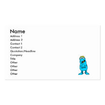 Six legged blue & yellow Alien.png Business Card Template