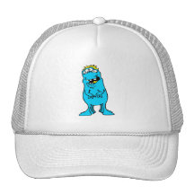 Six legged blue & yellow Alien.png Trucker Hats