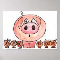 Six Little Pigs Posters