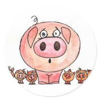 Six Little Pigs Stickers