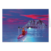 Six of Swords Greeting Cards