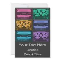 Six Old School Cassette Tapes