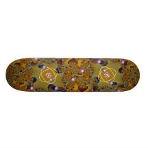 Six orbits in orange dimension skate deck