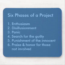 Six Phases of a Project Mousepad