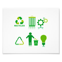six recycling designs on one.png photographic print