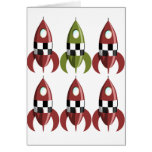 Six Rockets Greeting Cards